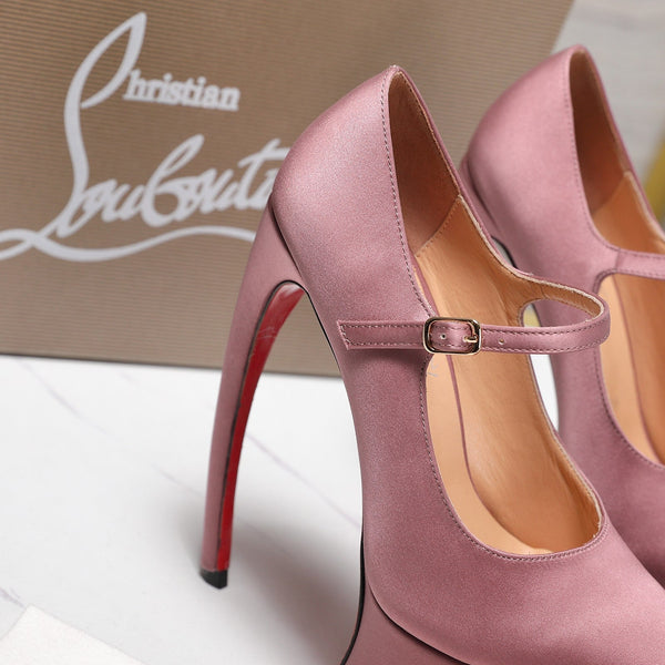 CL Matières Fécales Platform Pumps 15cm Pink Satin 637889