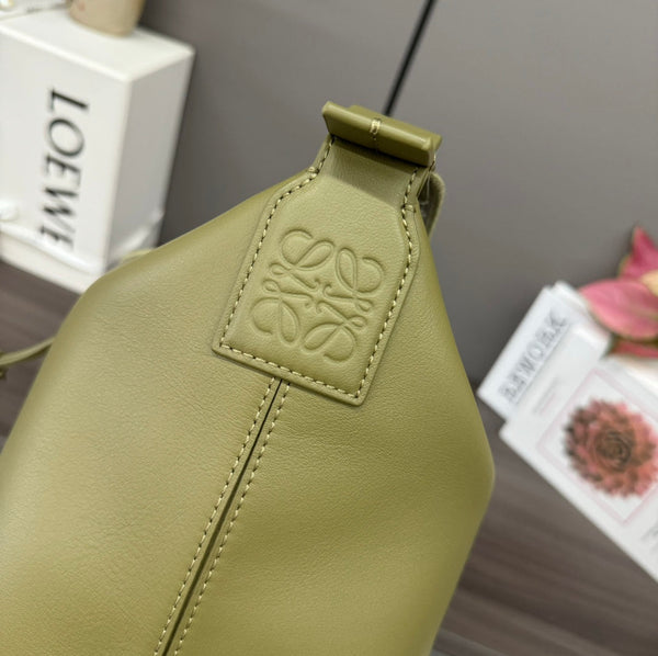 Loewe Cubi Crossbody Bag Olive Green Smooth Calfskin