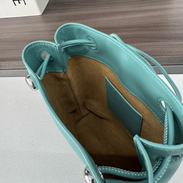 Loewe Small Pebble Hobo Light Blue Smooth Calfskin