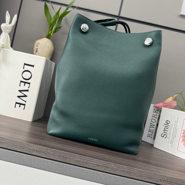 Loewe Pebble Hobo Dark Teal Green Smooth Calfskin