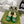 HIGH SANDAL SQUARE HEEL 12 CM IN DARK GREEN CALFSKIN