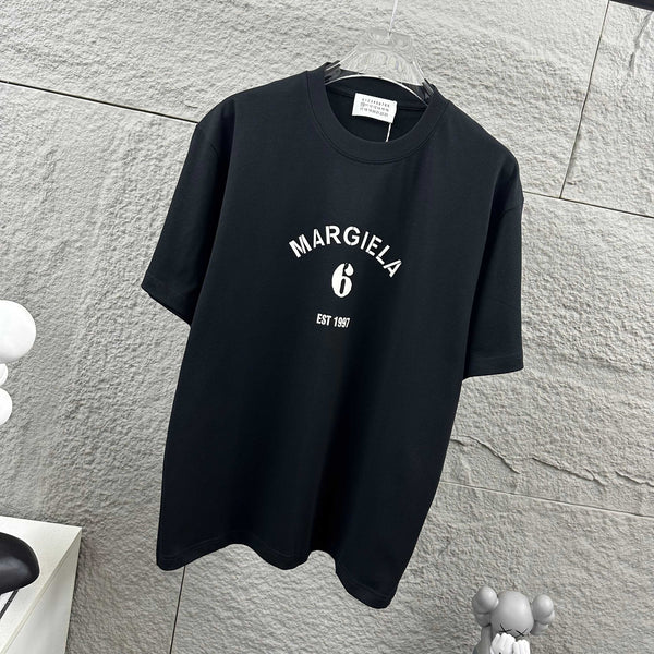 MM6 3D Foamed Short-Sleeve T-Shirt Black Cotton 387984