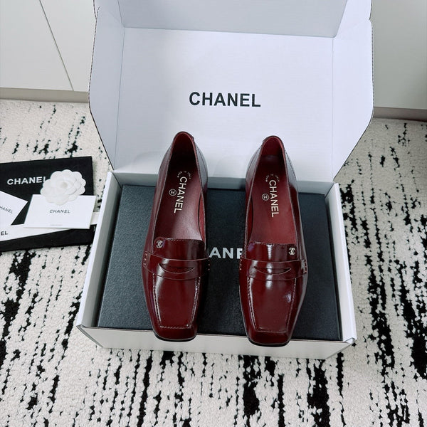 CC AW26 Moccasins Flat Bordeaux Shiny Leather 942739