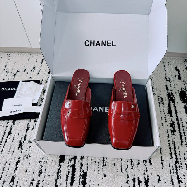 CC AW26 Mocassins Mule Burgundy Shiny Leather 942470