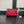 24K Camera Bag Red Calfskin Gold Hardware