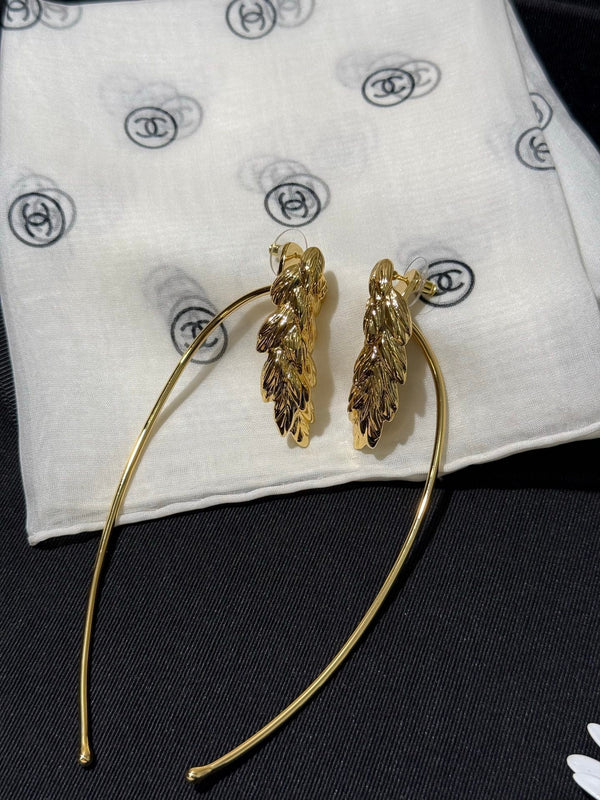 Chanel 2026 Large Gold Wheat Earrings