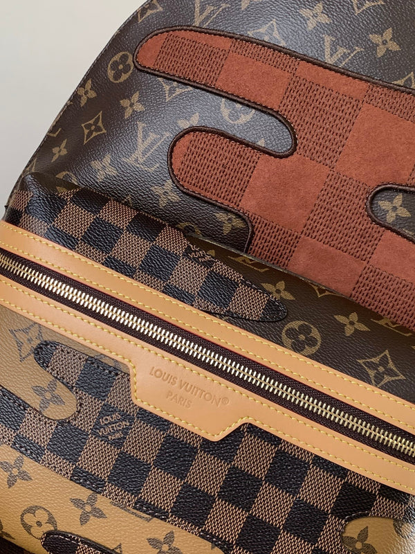 LV Discovery PM Backpack Brown Monogram Landscape Canvas
