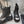 CHUNKY BOOTS IN BLACK MIX WHITE SMOOTH CALFSKIN