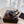 OPYUM OPEN TOE HIGH 10 CM MULES IN CHOCOLATE BROWN CALFSKIN