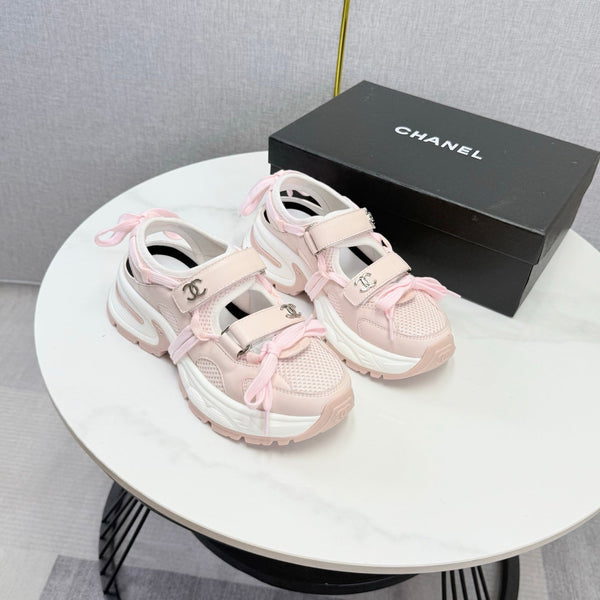 CC 26s Casual Sneakers Pink Leather Mesh 865831
