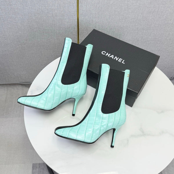 CC 26s Metiers d'Art Boot Mint Green Embossed Leather 904449