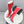 CC 26s Knee-High Boots Red White Sheepskin 904485
