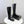 CC 26s Square Toe Low Heel Long Boots Black Sheeepskin 972800