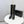 CC 26s Square Toe Low Heel Long Boots Black Sheeepskin 972800