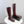 CC 26s Square Toe Low Heel Long Boots Black Burgundy Sheeepskin 972801