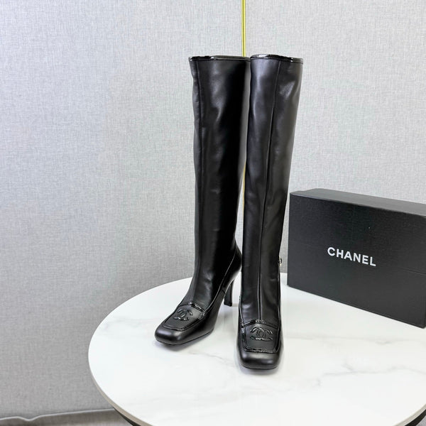 CC 26s Silhouette Long Boots Black Sheepskin 972807