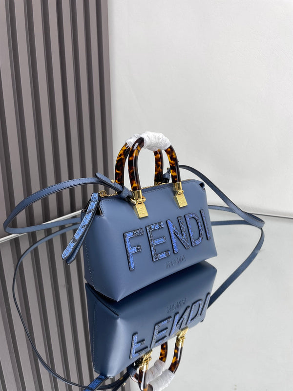 BY THE WAY MINI 18 IN AEGEAN BLUE LAMBSKIN GOLD HARDWARE