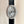Baignoire Silver Diamond Case Black Leather Strap