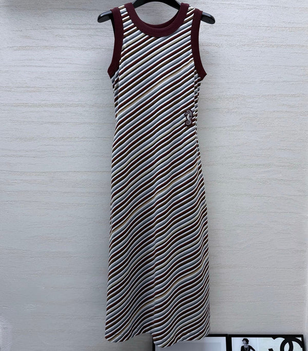CC 26s Coco Beach Striped Sleeveless Dress Cotton 398004
