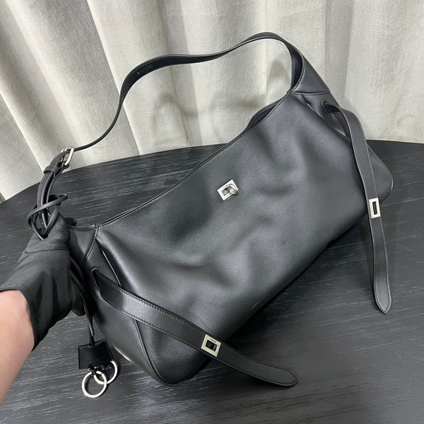 BG Bel Air Shoulder Bag Black Smooth Calfskin
