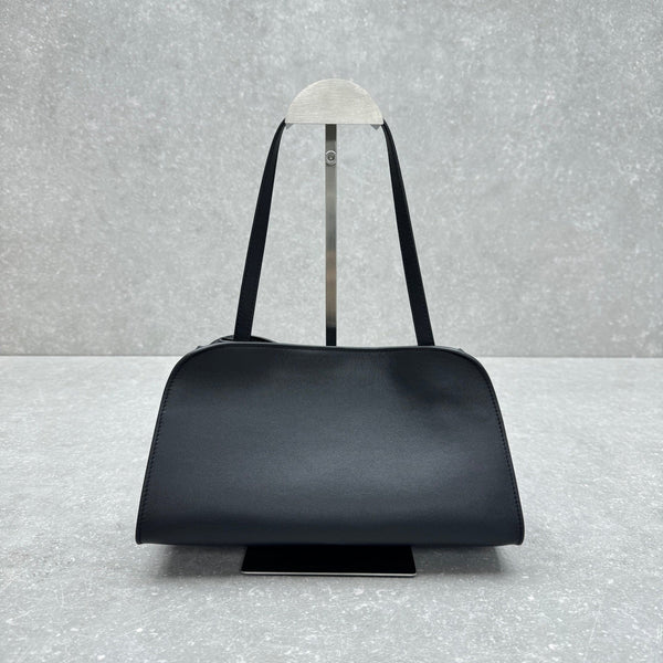 The Row 2025 Peggy Clutch 28cm Black Leather
