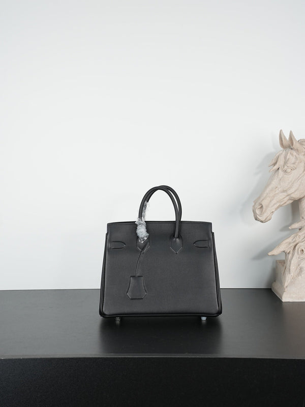 HM Birkin Shadow 25cm Black Leather 284509