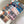 CHECK SCARF 180 CM IN AZURE BLUE MIX BLACK CASHMERE 405481