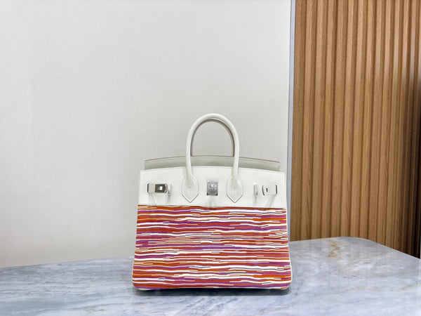 High-end Hermes 2026 Birkin 35 Vibrato Bag Cream White Box Calf