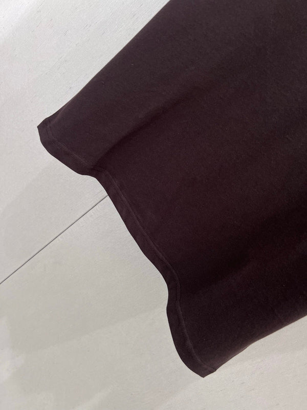 LV 25 Neck Short-Sleeved T-shirt Brown Cotton 212817