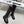 CC Classic Knee High Boots Quited Black Sheepskin Patent Leather 529337