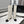 CC 25 High Boots With Chain 55mm White Cowhide Black Grosgrain 374024
