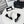 CC 25 Chelsea Ankle Boots With Chain 85mm White Black Sheepskin 374033