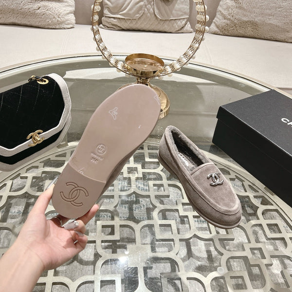 CC 25A Loafer Grey Sherpa Suede