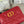 CD Logo Caro 11cm Compact Wallet Red Calfskin
