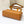LP Extra Bag 19cm Ostrich Pattern Gold Calfskin Gold Hardware