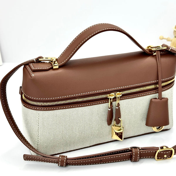 LP Extra Pouch L23 Caramel Calfskin Canvas 282137