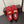 ALAIA BALLET FLATS IN CHERRY RED MESH FISHNET WITH GOLD HARDWARE