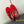 Alaila Ballet Flats In Red Velvet 975743