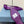CUT-OUT BALLERINAS IN VIOLET SATIN