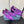 CUT-OUT PUMPS WITH BEAD BUCKLE IN VIOLET SATIN
