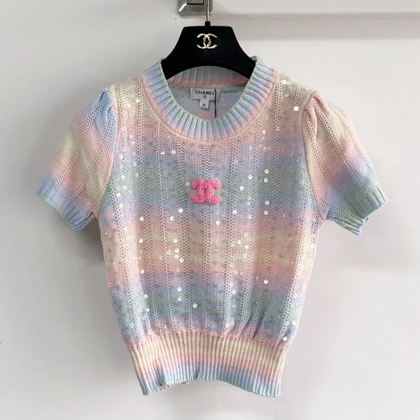 Chanel 2026 Short-sleeved Shirt Multicolor Cotton Nitrile