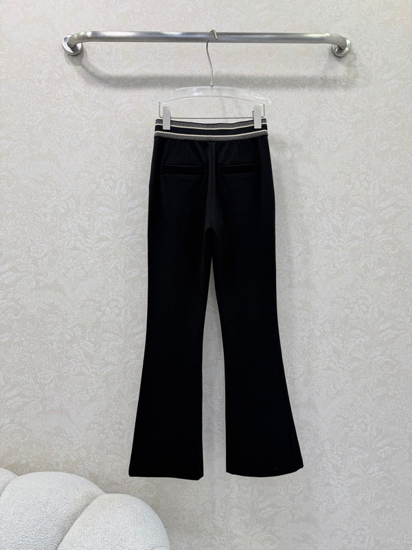 CD 26s Flared Trousers Black Nylon Rayon 352023