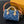 LV Micro Speed Bag Charm Blue Beige Canvas Leather