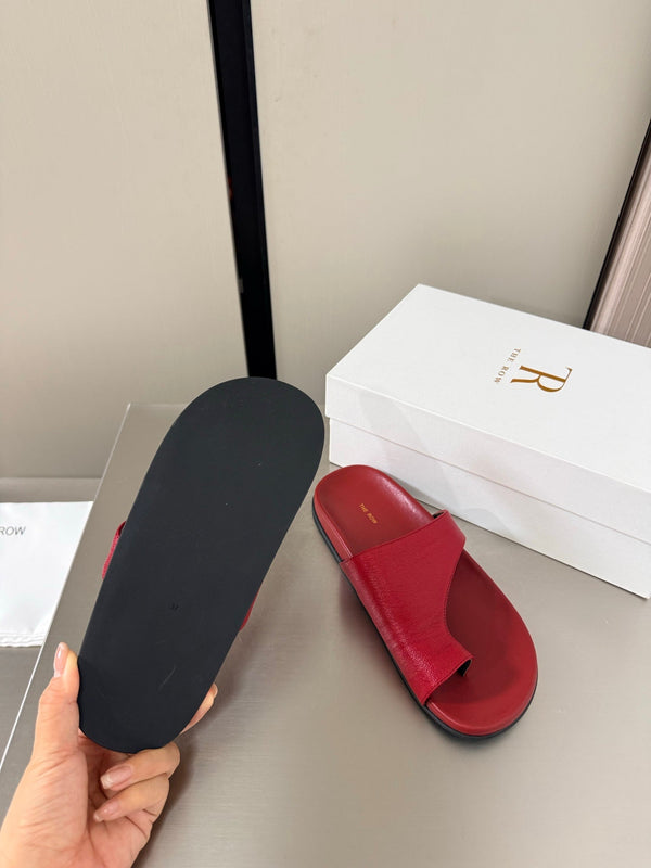 TR Slip-on Sandals Red Cowhide 872481