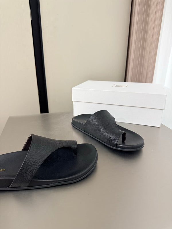 TR Slip-on Sandals Black Cowhide 872484