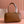 BEAU TOP HANDLE BAG 29 IN TAWNY BROWN GLOSSY CALFSKIN