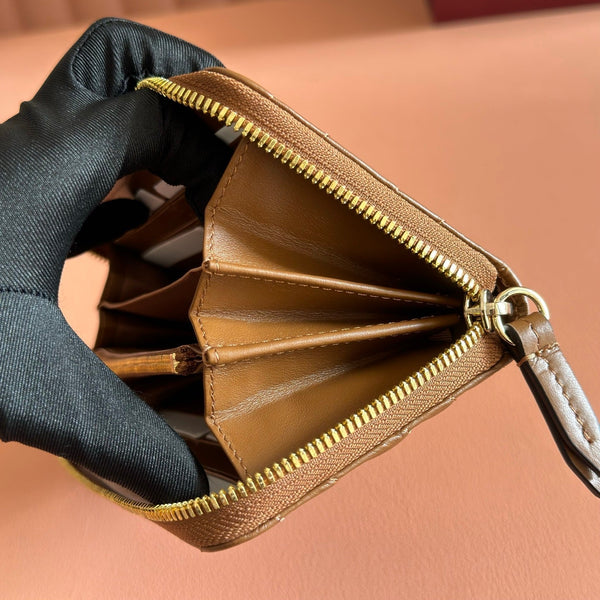 GG Marmont Zip-Around Wallet Brown Matelassé Leather