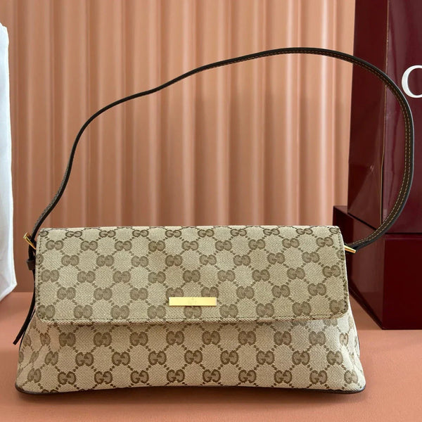 GG 2026 Madison Bag 31cm Sand mix Brown Canvas Leather
