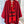 REVERSIBLE CHECK CASHMERE CAPE CHERRY RED AND BLACK 410134