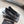 CC Ballet Flats Small Bow Black Quilted Canvas Suede 716399